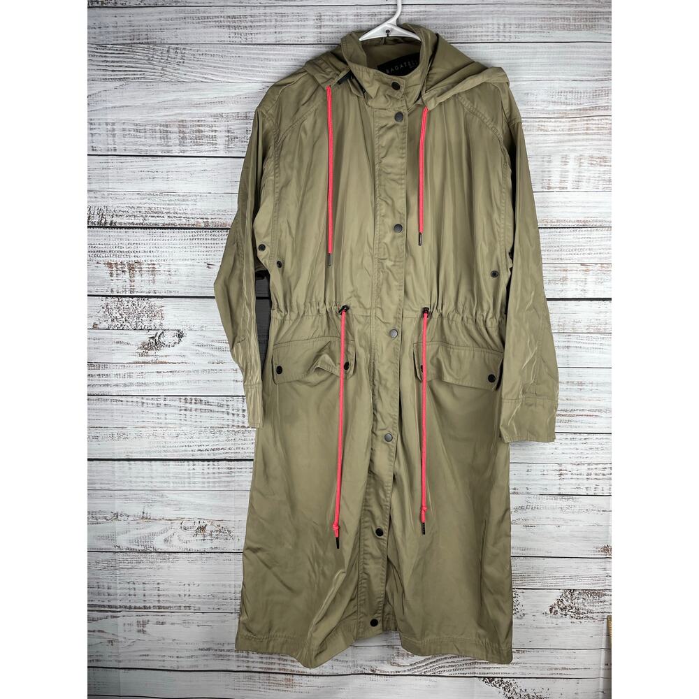 Bagatelle Sport Rain Jacket Trench XS Cinched Green Outdoors Adjustable Classic